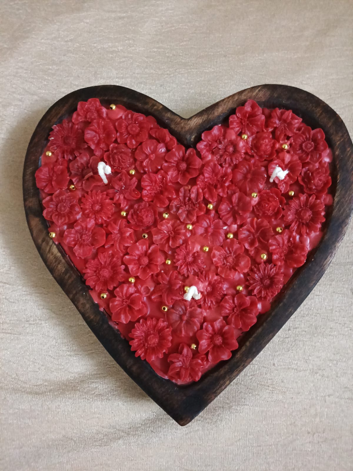 Wooden Heart Centerpiece